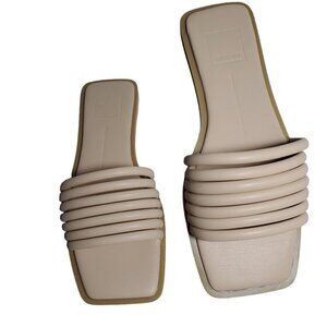 dv Tan Stella Flat Slide Sandal Shoe Faux Leather Non-Skid Womens 6.5 NWT $90